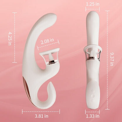 Clitoral Arousal Tongue Licking Suction Vibration Triple Stimulation Massager Free Shipping