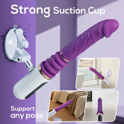 5 Thrusting LED Panel Detachable Purple Curved Dildo Machine