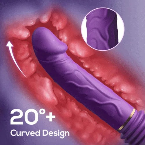 5 Thrusting LED Panel Detachable Purple Curved Dildo Machine