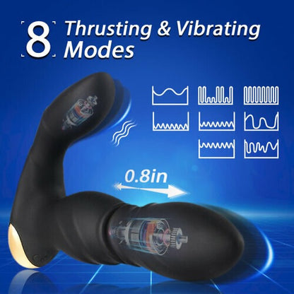 Unisex 8-Frequency Vibration Thrusting Anal Vibrator