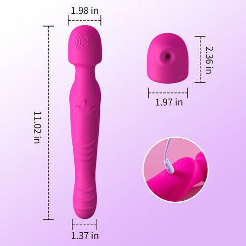 Ardor 5-in-1 Sucking Tapping Thrusting Rotating G-Spot Dildo Vibrator for Women Couple