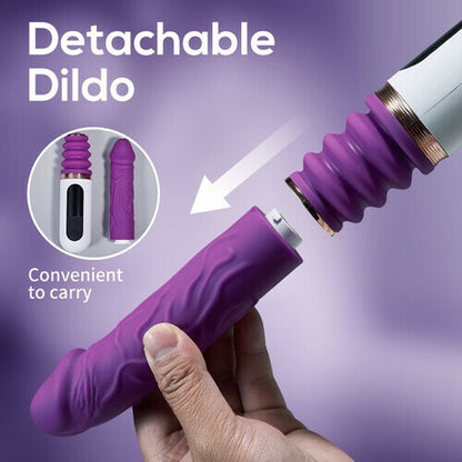 5 Thrusting LED Panel Detachable Purple Curved Dildo Machine