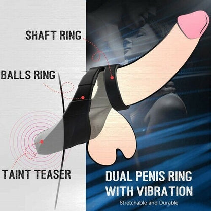 Multiple-point Stimulation Dual Cock Ring