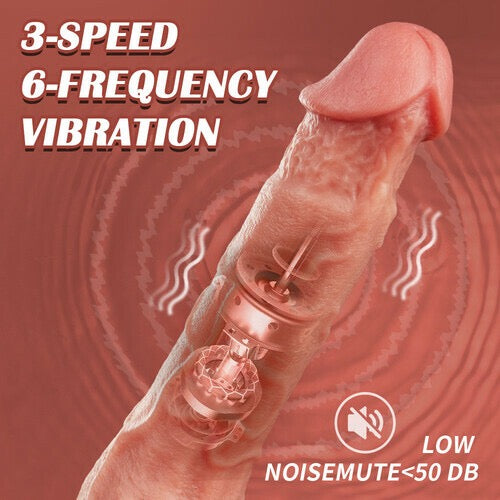 Remote-Controlled 9 Pulsing 9 Vibrating Realistic Dildo 6.1in